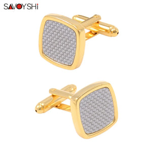 Carbon Fiber Cufflinks Mens Wedding Grooms Gift