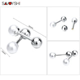Pearls Cufflinks for Men/Women High Ball Cuff links Wedding Grooms Gift