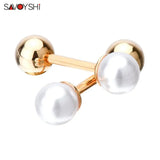 Pearls Cufflinks for Men/Women High Ball Cuff links Wedding Grooms Gift