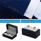 Pearls Cufflinks for Men/Women High Ball Cuff links Wedding Grooms Gift