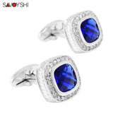 Crystal Square Cufflinks for Mens French Shirt