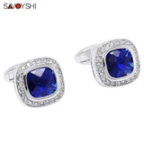 Crystal Square Cufflinks for Mens French Shirt