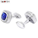 Crystal Square Cufflinks for Mens French Shirt