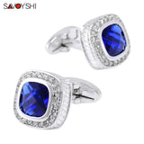 Crystal Square Cufflinks for Mens French Shirt