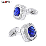 Crystal Square Cufflinks for Mens French Shirt