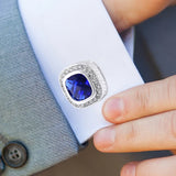 Crystal Square Cufflinks for Mens French Shirt
