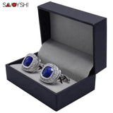 Crystal Square Cufflinks for Mens French Shirt