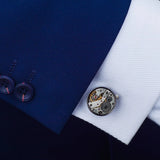 Mechanical Watch Movement Cufflinks for Mens Shirt Cuff