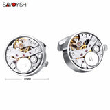 Mechanical Watch Movement Cufflinks for Mens Shirt Cuff