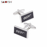 007 Logo Cufflinks Enamel Cuff links Men Jewelry
