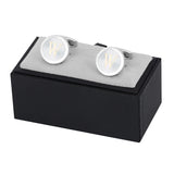 Newest Mens Cufflinks High Round Brass Base Alphabet Cuff links