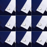 Newest Mens Cufflinks High Round Brass Base Alphabet Cuff links