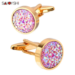 Colorful Stone Cufflinks for Mens Gift Wedding Jewelry
