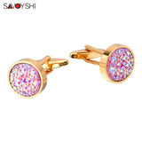 Colorful Stone Cufflinks for Men Wedding Jewelry