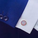 Colorful Stone Cufflinks for Mens Gift Wedding Jewelry