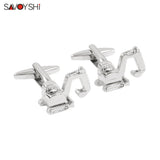 3D Excavator Cufflinks High Stainless Steel Gift Enraving
