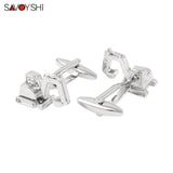 3D Excavator Cufflinks High Stainless Steel Gift Enraving
