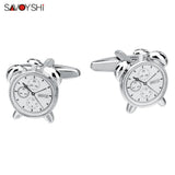 Novelty Alarm Clock Cufflinks for Mens Shirt Cuff