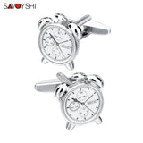Novelty Alarm Clock Cufflinks for Mens Shirt Cuff