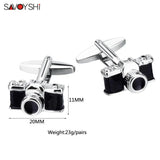 Novelty Camera Cufflinks for Mens Shirt Cuff buttons High Enamel