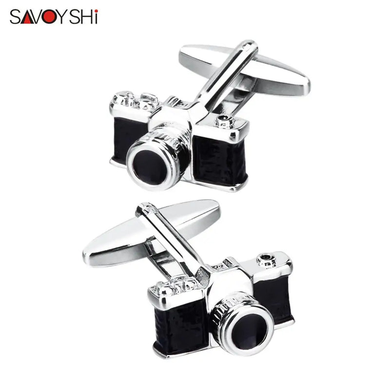 Novelty Camera Cufflinks for Mens Shirt Cuff buttons High Enamel