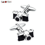Novelty Camera Cufflinks for Mens Shirt Cuff buttons High Enamel