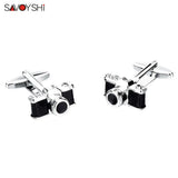 Novelty Camera Cufflinks for Mens Shirt Cuff buttons High Enamel