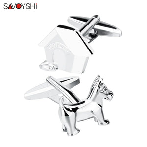 Dog&House Shaped Cufflinks For Men High Shirt Cuffs Button Business Gift