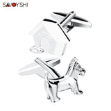 Dog&House Shaped Cufflinks For Men High Shirt Cuffs Button Business Gift