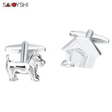 Dog&House Shaped Cufflinks For Men High Shirt Cuffs Button Business Gift