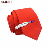 Feather Tie Clips for Necktie Clamp Wedding Gift