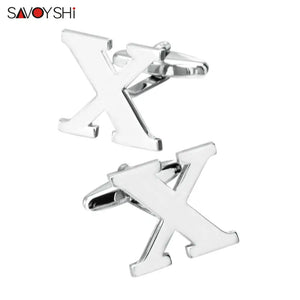 Letter X Cufflinks Mens Shirt Accessories Wedding Gift Jewelry Gemelos