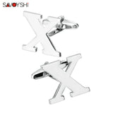 Letter X Cufflinks Mens Shirt Accessories Wedding Gift Jewelry Gemelos