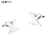 Letter X Cufflinks Mens Shirt Accessories Wedding Gift Jewelry Gemelos