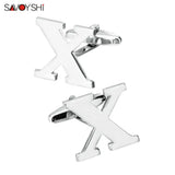 Letter X Cufflinks Mens Shirt Accessories Wedding Gift Jewelry Gemelos