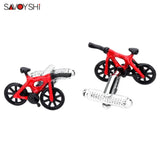 Red Enamel Bike Model Cufflinks for Men's Shirt