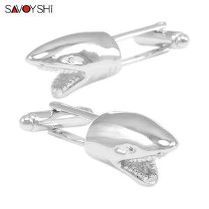 Shark Head Cufflinks for French Shirt Stainless Steel Animal Cuff links Gift