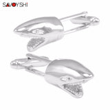Shark Head Cufflinks for French Shirt Stainless Steel Animal Cuff links Gift