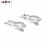 Shark Head Cufflinks for French Shirt Stainless Steel Animal Cuff links Gift