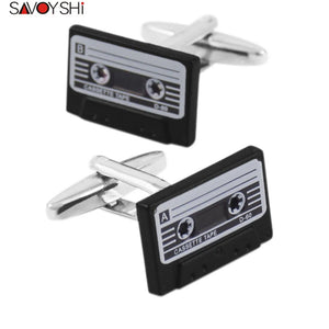 Retro Cassette Tape Cufflinks for Men's Shirt