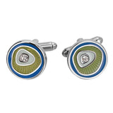 Crystal Cufflinks for Mens Tuxedo Shirt Engraved Name