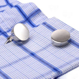 Round Cufflinks for Men High Shirt Blank Cuff Links Wedding Gift