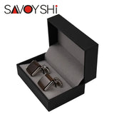 Brown Stone Cufflinks High Square Men's Shirt Jewelry