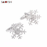 Snowflake Modeling Cufflinks for Men's High Cuff Buttons