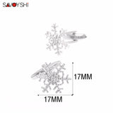 Snowflake Modeling Cufflinks for Men's High Cuff Buttons