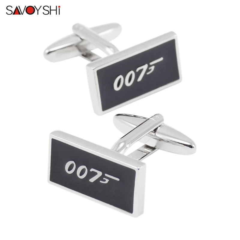 Square Mens Cufflinks 007 French Shirt Cuff Buttons