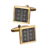 Vintage Bronze Square Cufflinks Men's Jewelry
