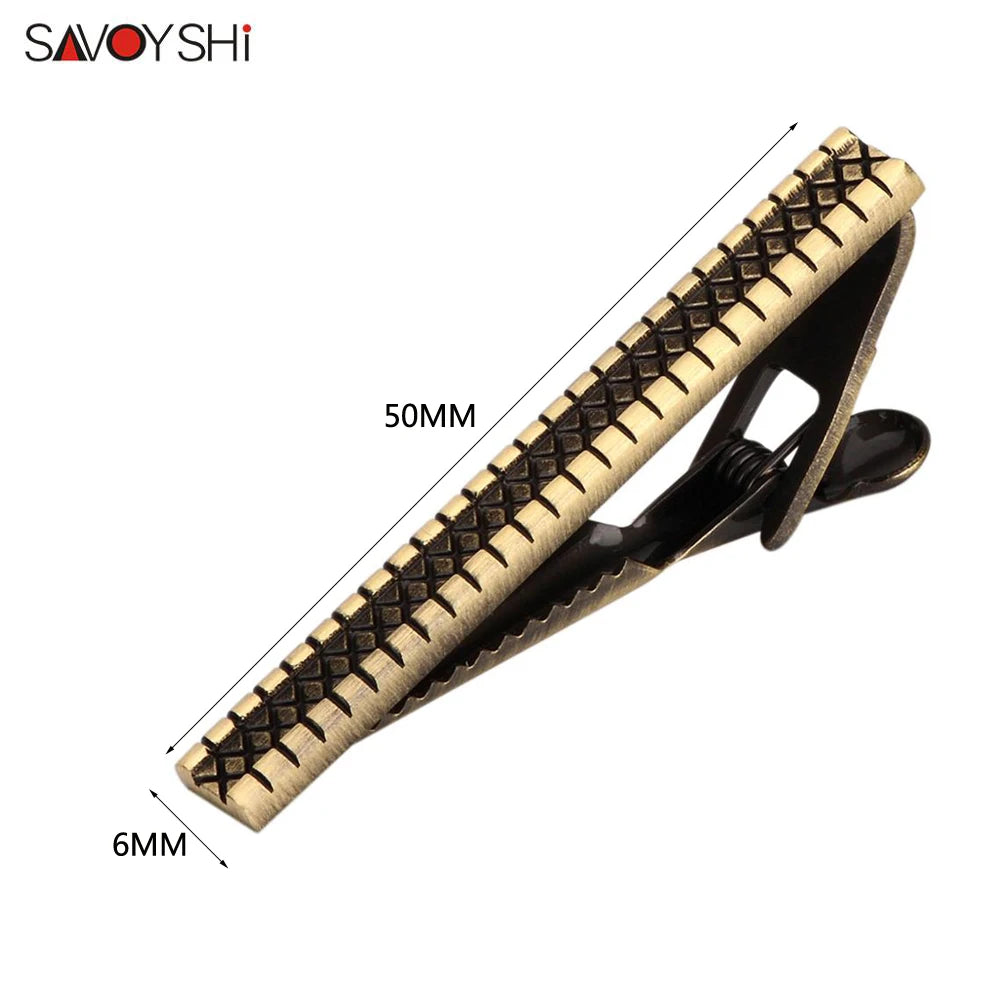 Vintage Bronze Necktie Tie Clasp Metal Tie Clip for Men Tie bar Suit Accessories