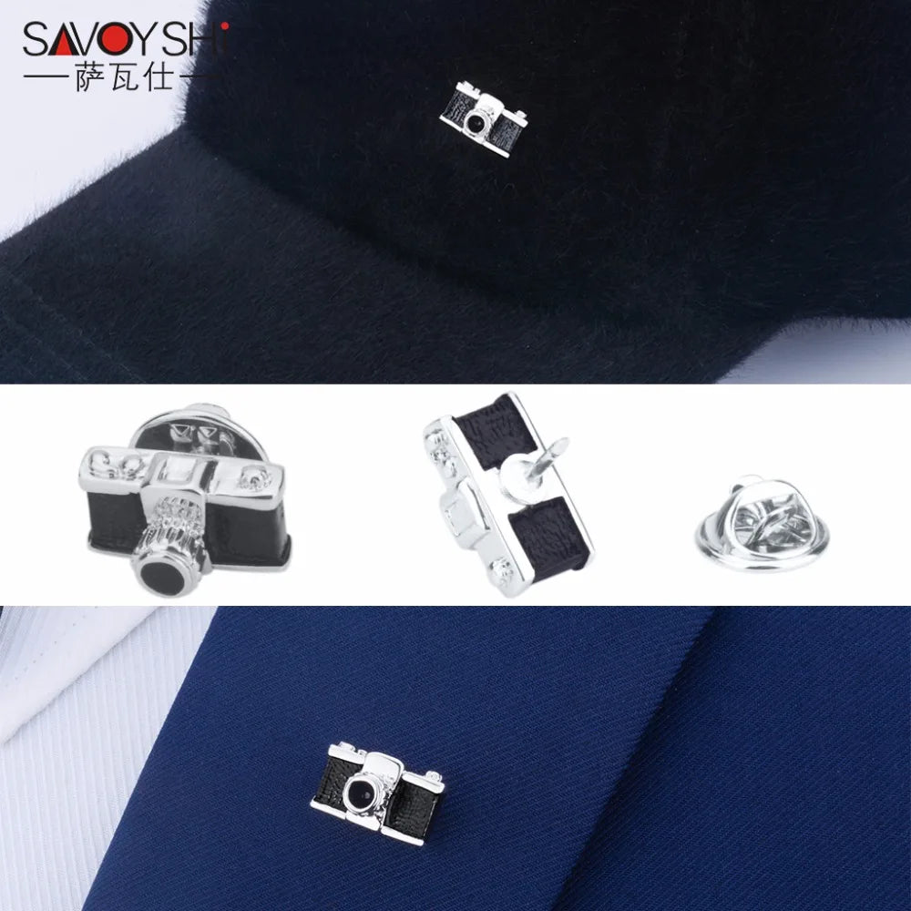 Vintage Camera Shape Men Lapel Pin Brooches Pins