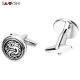 Vintage Dragon Cufflinks for Mens High Cuff Enamel Cufflink Jewelry